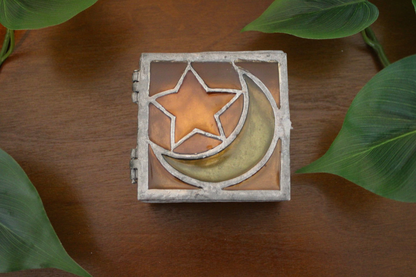 Celestial Stained Glass Trinket Box