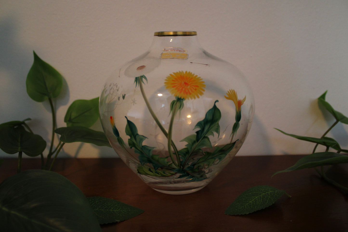 Hand Painted Ludwig Meltzer Dandelion Vase